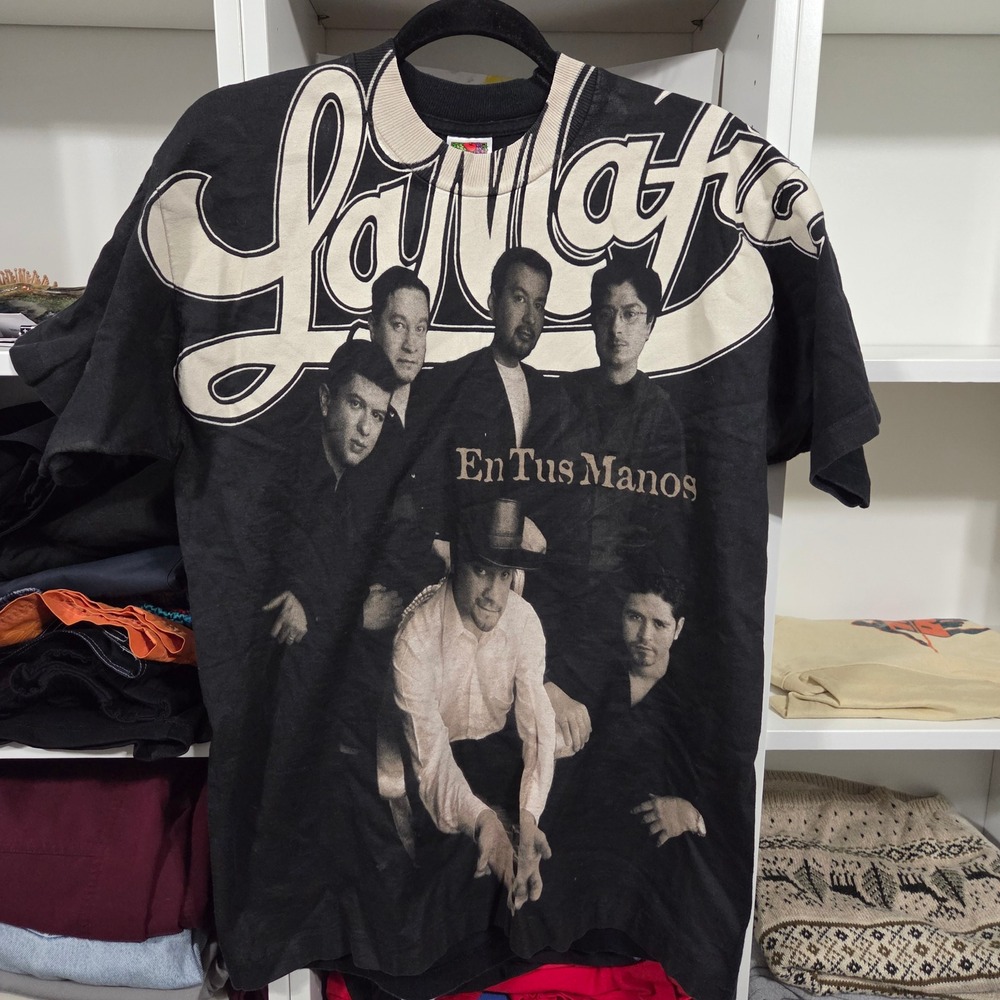 Vintage La Mafia En Tus Manos Tour 97-98 T-Shirt Mens Large Black Tejano Band
